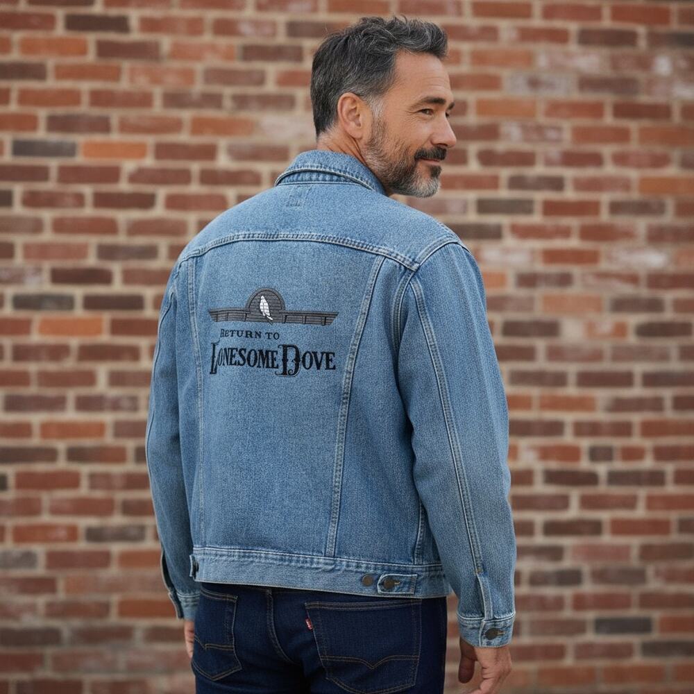 Return to Lonesome Dove Lee Jean‎ Jacket Men's Large Blue Denim TV VTG 90's - Picture 4 of 14